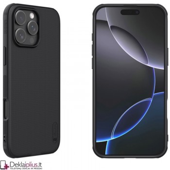 Nillkin Frosted shield plastikinis dėklas - juodas (Apple Iphone 16 Pro Max) Nillkin Frosted shield plastikinis dėklas - juodas (Apple Iphone 16 Pro Max)